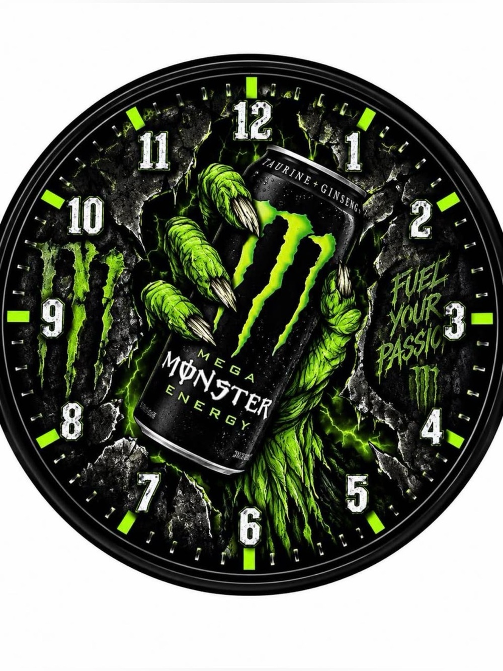 Themed Green & Black Wall Clock